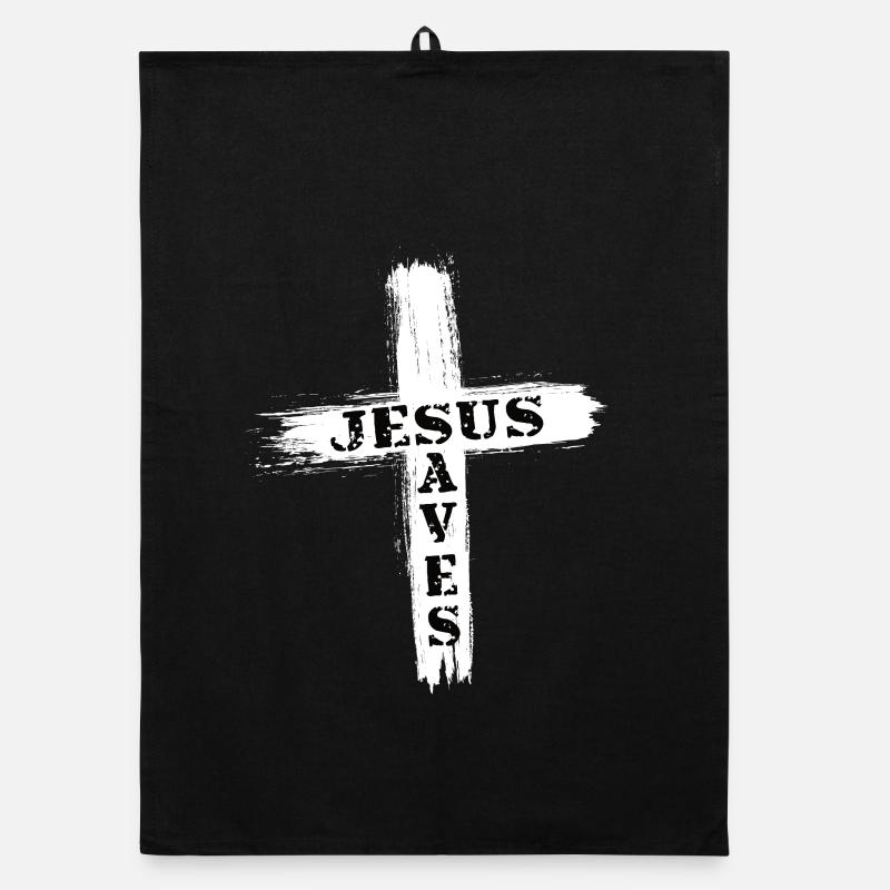 Jesus跨符号Religious Clothing Design Organic dish towel
