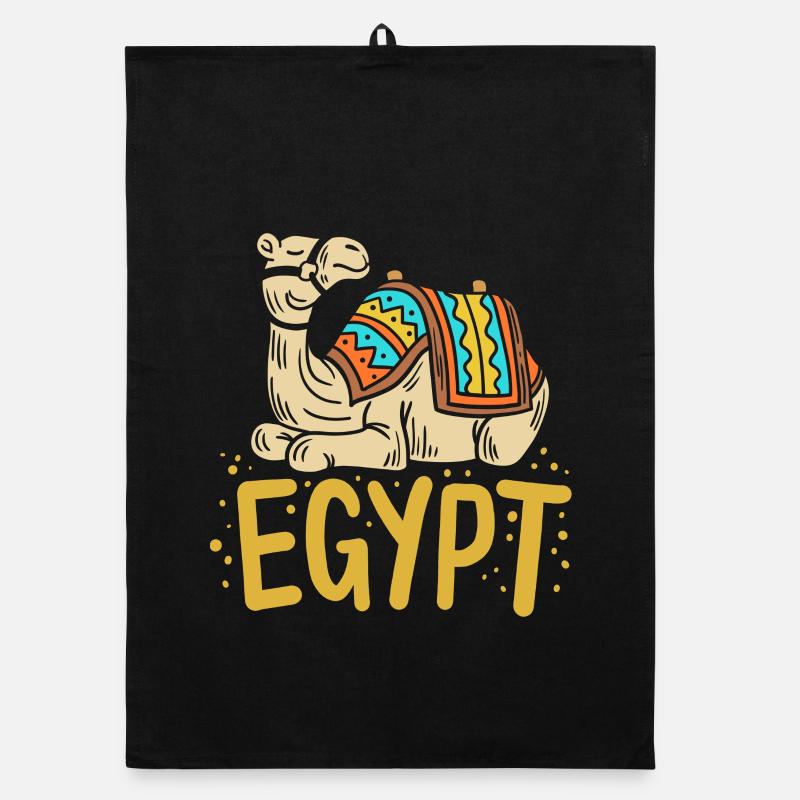 Ägypten Ägypter Kamel - Organic Geschirrtuch - Schwarz