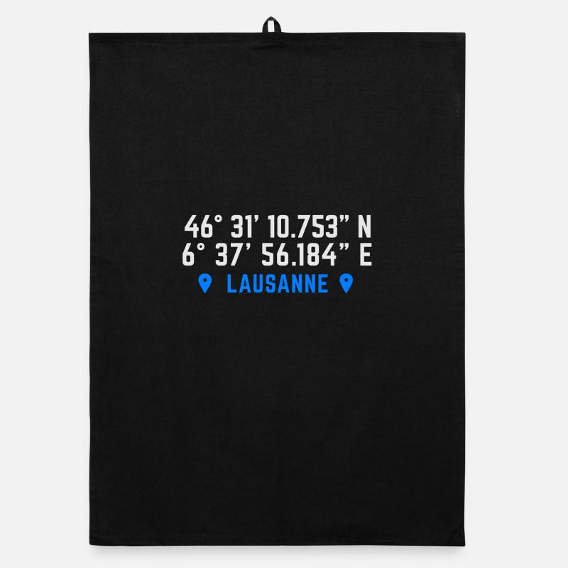 Lausanne coordinates Organic dish towel