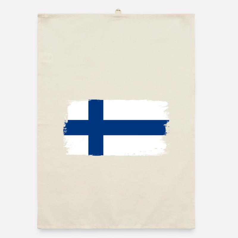 Drapeau de la Finlande Torchon bio