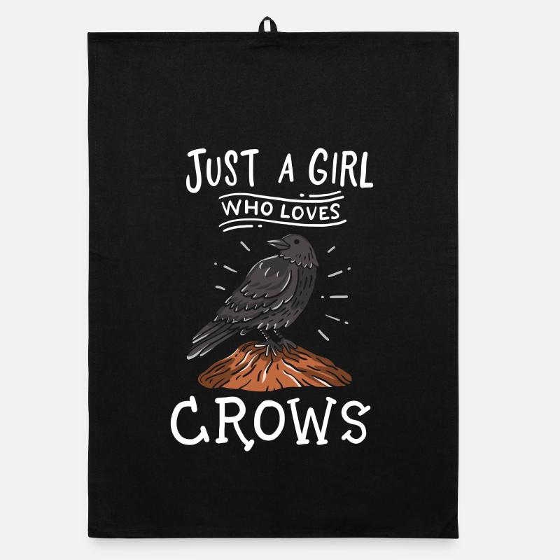 Crows Bird Lovers Organic dish towel