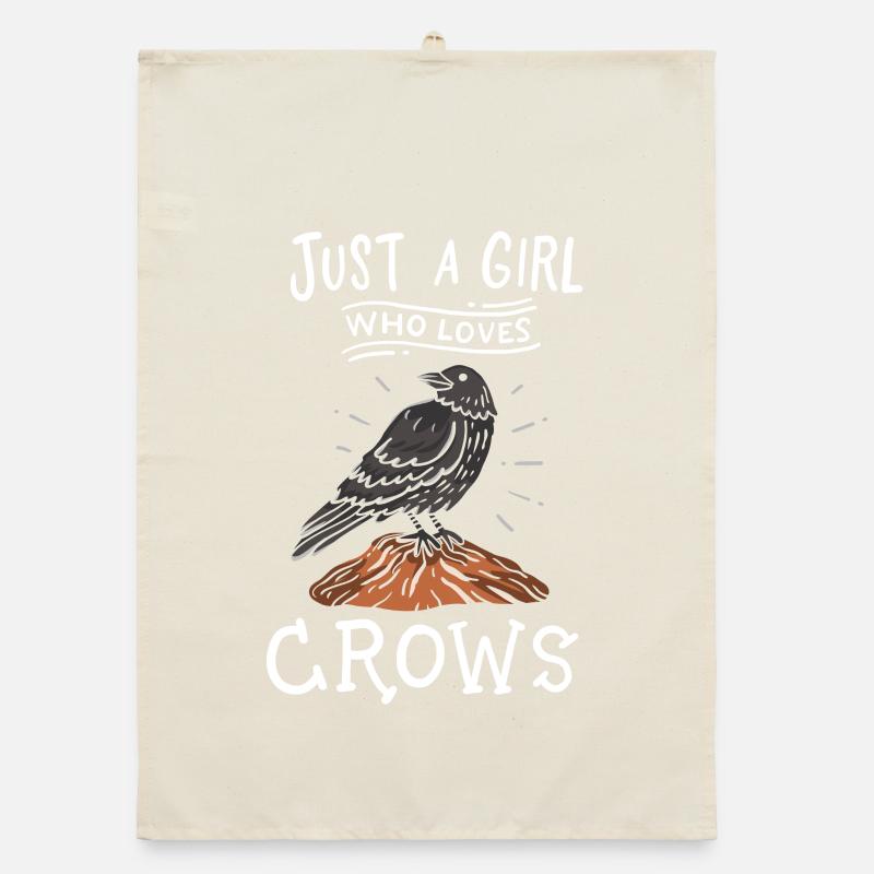 Crows Bird Lovers Organic dish towel