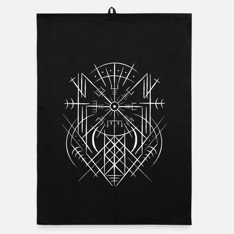 Vegvisir Runic Compass Celts Viking Web Wyrd Organic dish towel