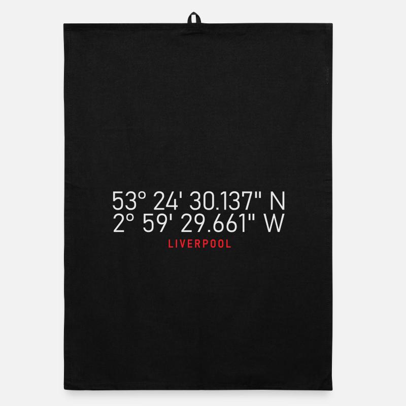 Liverpool Coordinates Emblem Organic dish towel