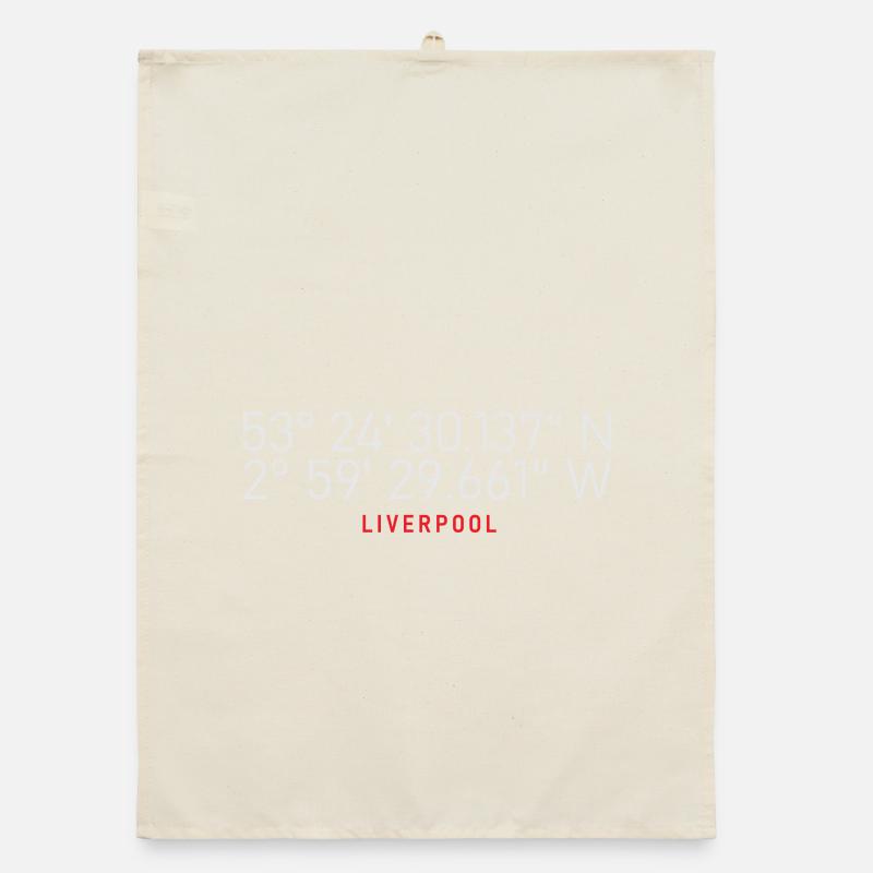 Liverpool Coordinates Emblem Organic dish towel