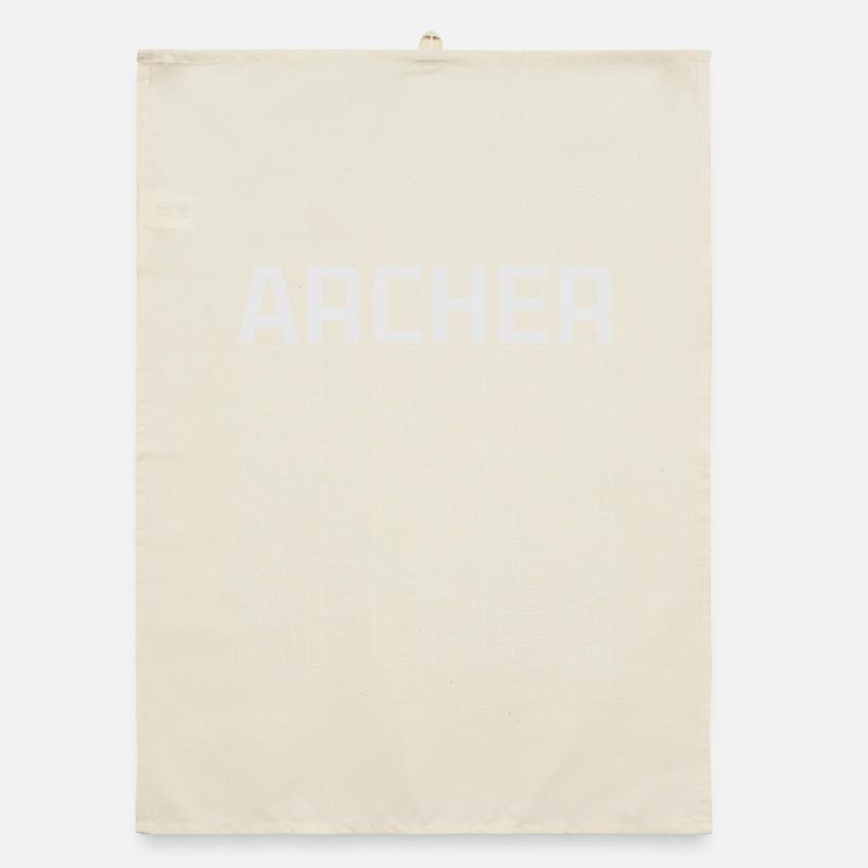 Archer Grid Lettering Organic dish towel