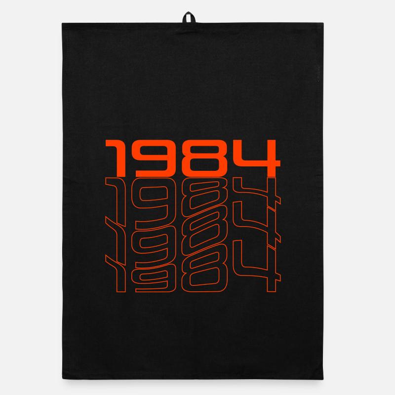 Neon 1984 Retro Liniendesign Organic Geschirrtuch