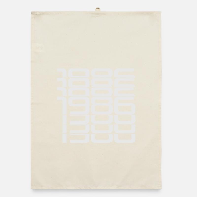 1986 Stack Ziffern Muster Organic Geschirrtuch