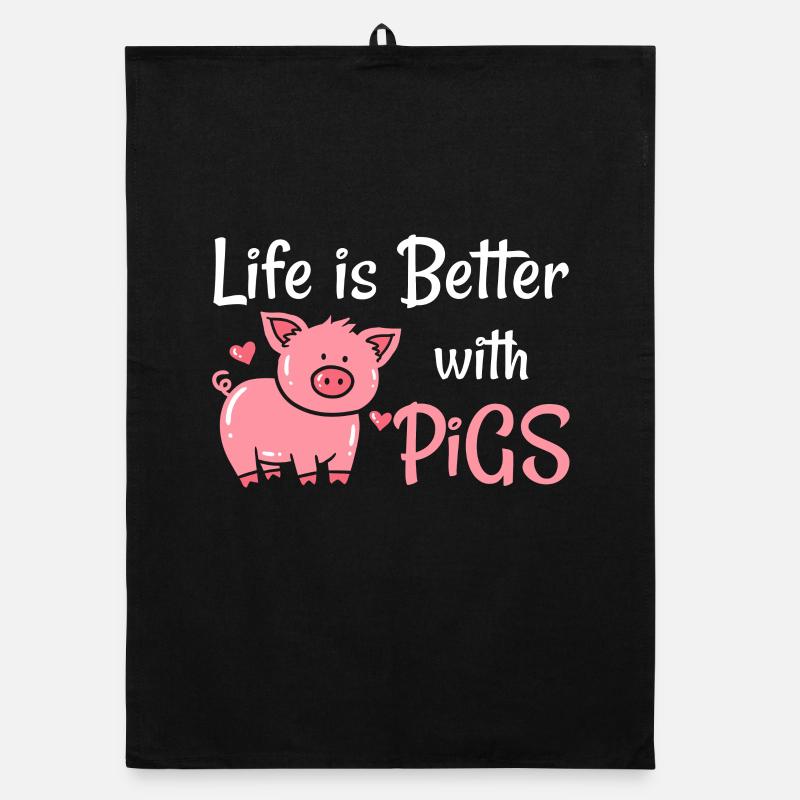 Schwein Ferkel Organic Geschirrtuch