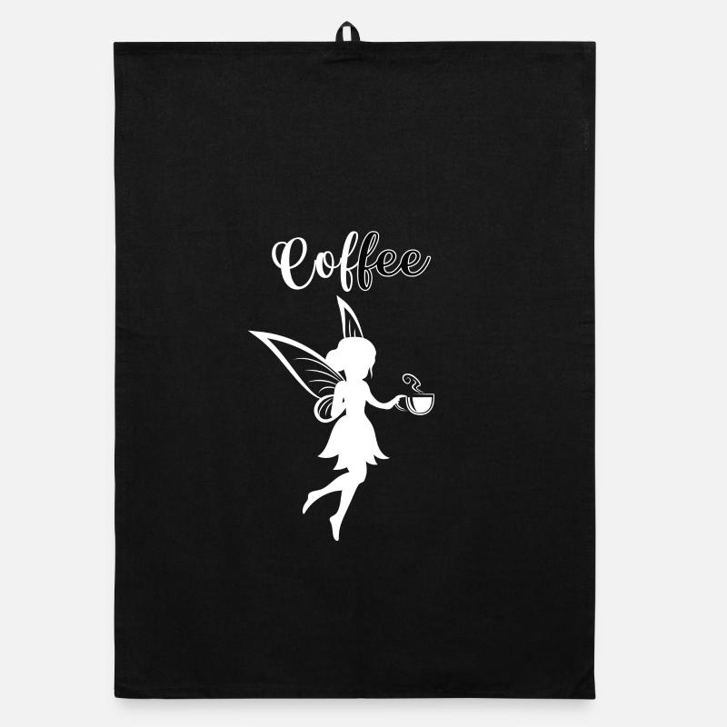 Café Fée Silhouette Café Café Fée Boisson Torchon bio
