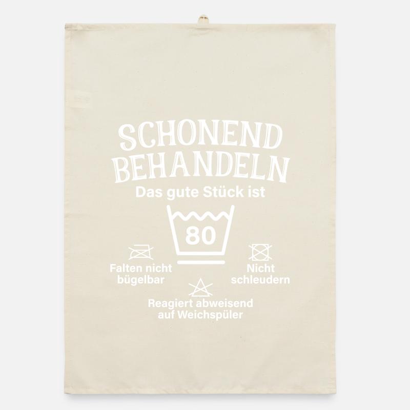 Gentle Treating Eighty Gift 80th Birthday Organic dish towel