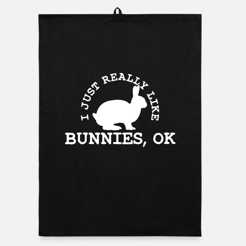 Bunny Rabbit Amoureux du lapin Torchon bio