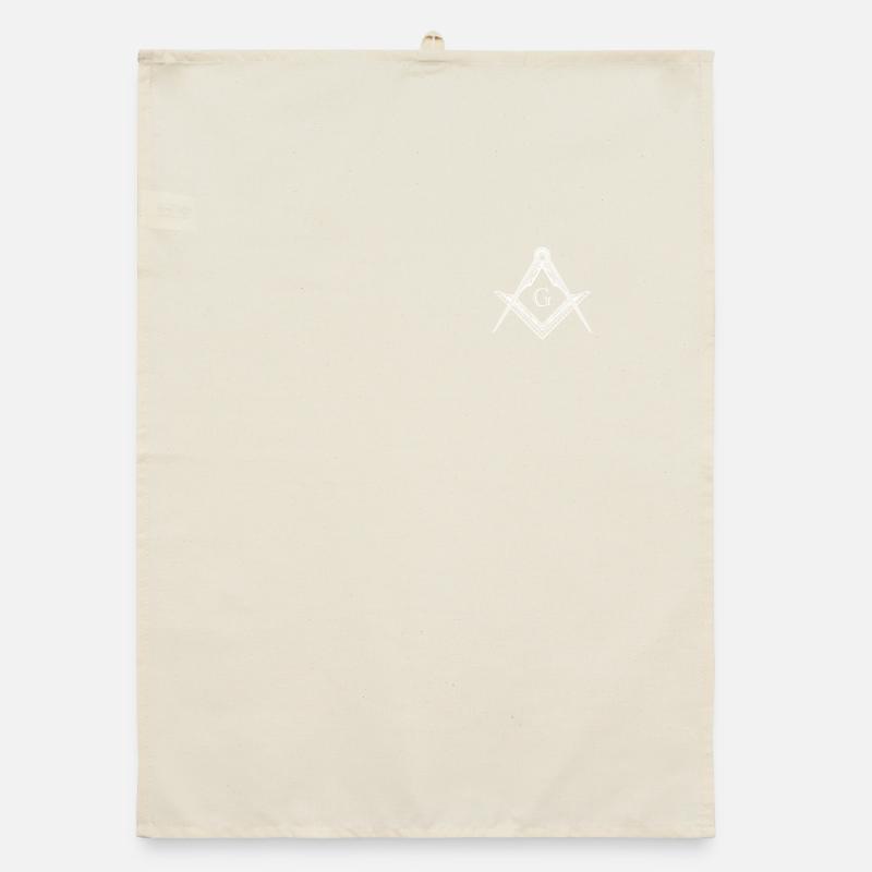 Masonic Symbol Angle & Circle Freemasonry Organic dish towel
