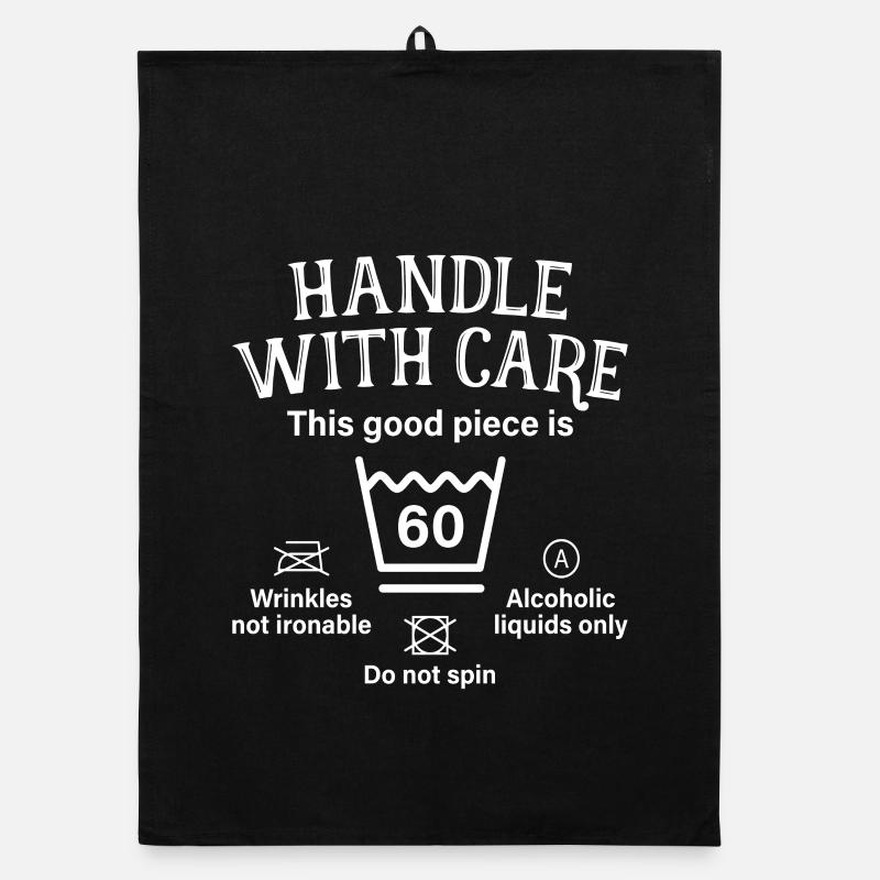 Cadeau d’anniversaire de 60 ans de Handle With Care Torchon bio