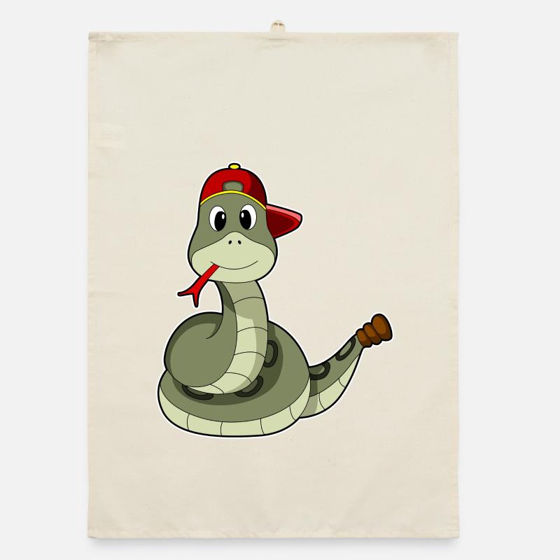 Serpent avec casquette Torchon bio