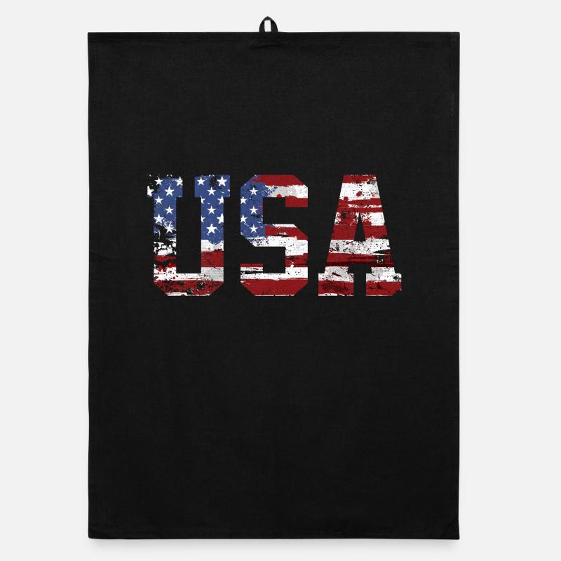 drapeau des Etats Unis Torchon bio