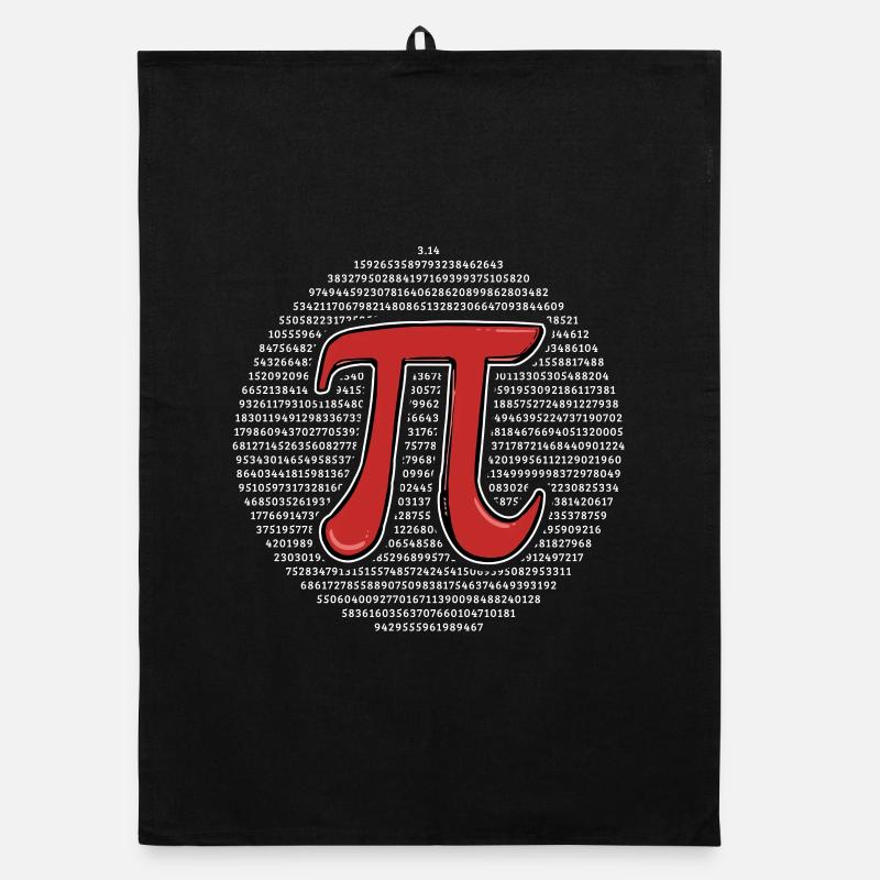 Pi Tag Pi Mathe - Organic Geschirrtuch - Schwarz