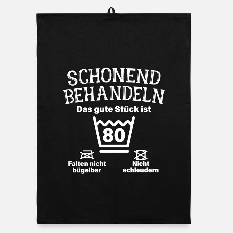 Schonend Behandeln Achtzig Geschenk 80. Geburtstag Organic Geschirrtuch
