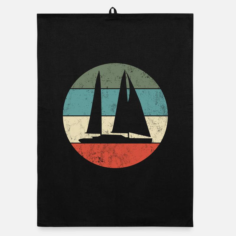Sailboat Organic dish towel