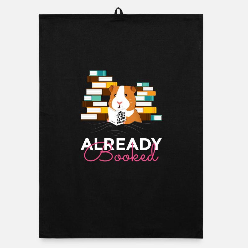 Already Booked A Super Sweet Guinea Pig Reading A Organic dish towel