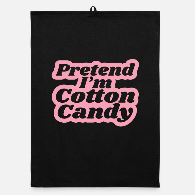 Cotton Candy Candy - Funny Saying Organic dish towel