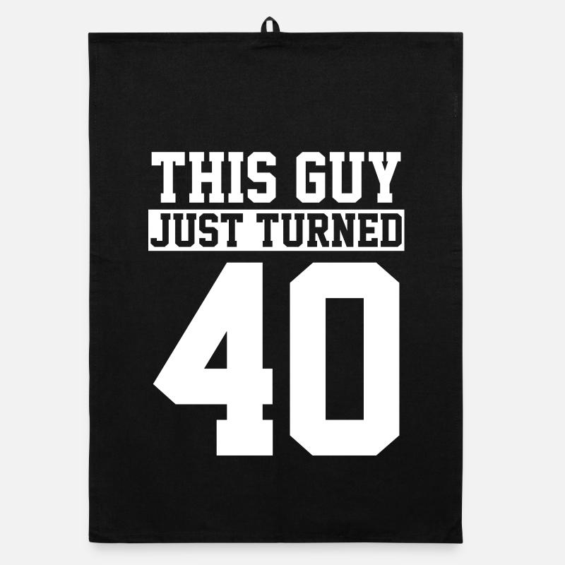 40e anniversaire Quarante ans Torchon bio