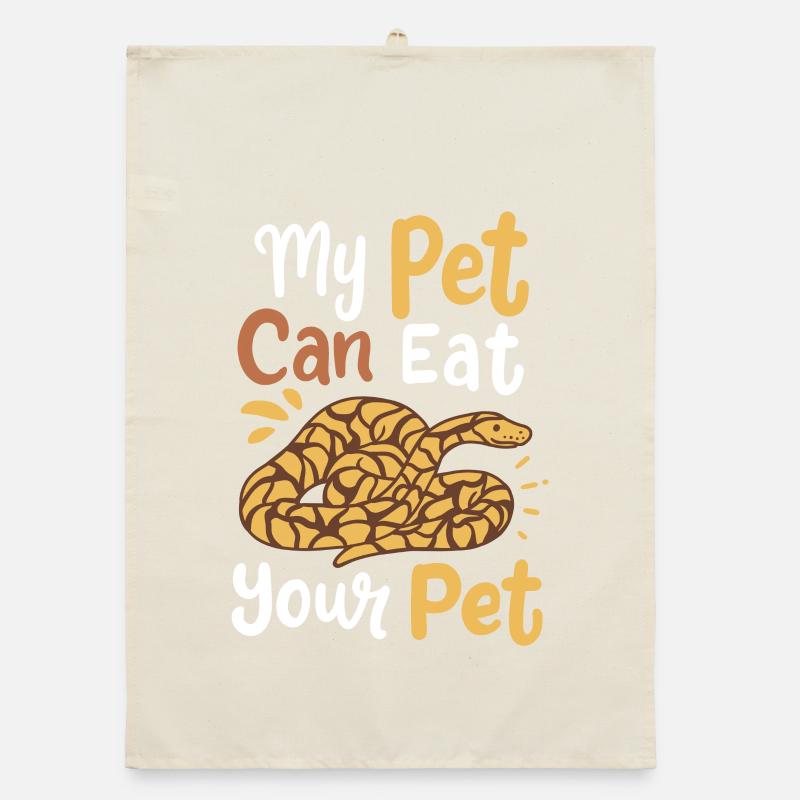 Python Schlangen Schlangenbesitzer Organic Geschirrtuch