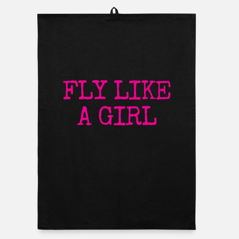 Pilotin Luftfahrt Fliegen Organic Geschirrtuch