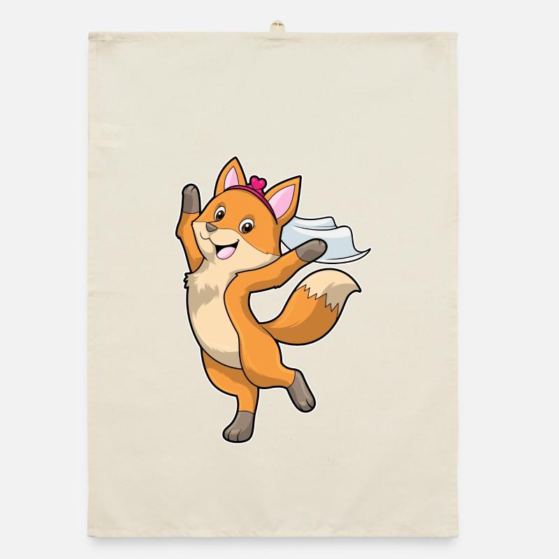 Fuchs Braut Schleier Hochzeit Organic Geschirrtuch