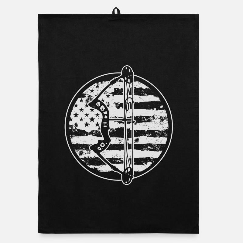 Tir à l’arc Archer Drapeau américain Torchon bio