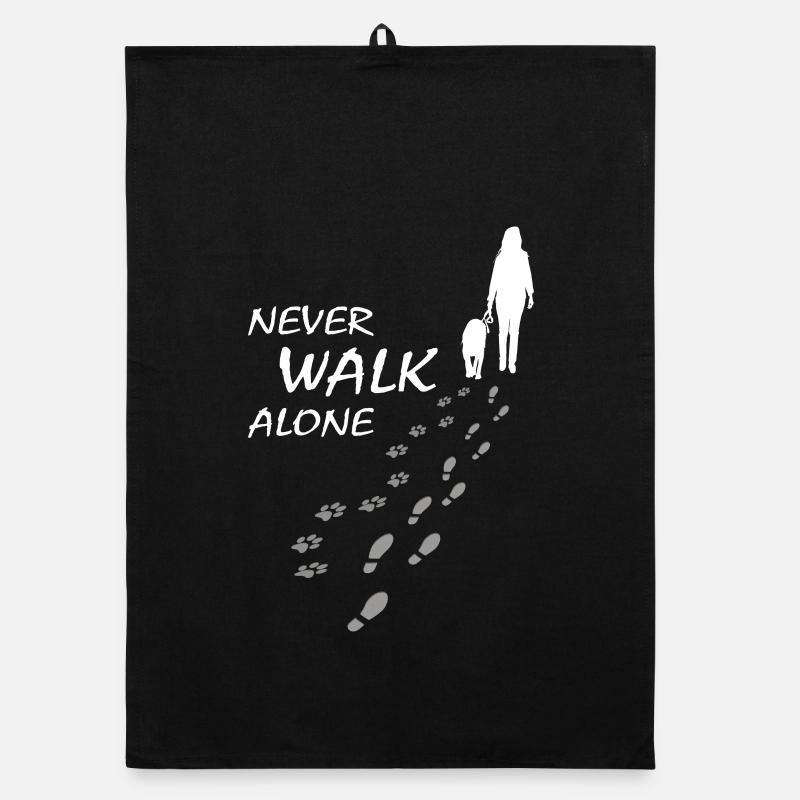 Hund - NEVER WALK ALONE, Gassi Organic Geschirrtuch