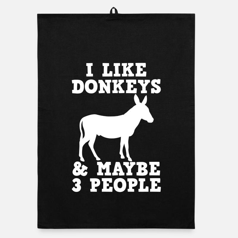 Donkey Farmer Introverted Donkey Lover Organic dish towel