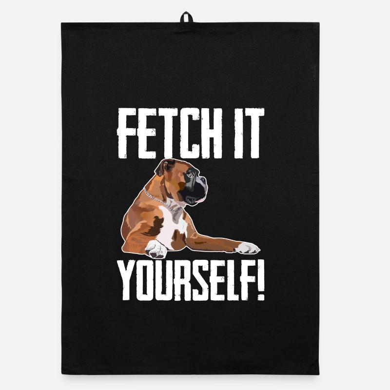 Boxer Dog Récupérez-le vous-même Torchon bio