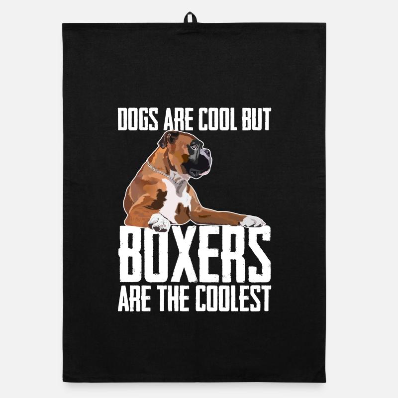 Les chiens boxers sont cool, mais les boxers sont les plus cool Torchon bio