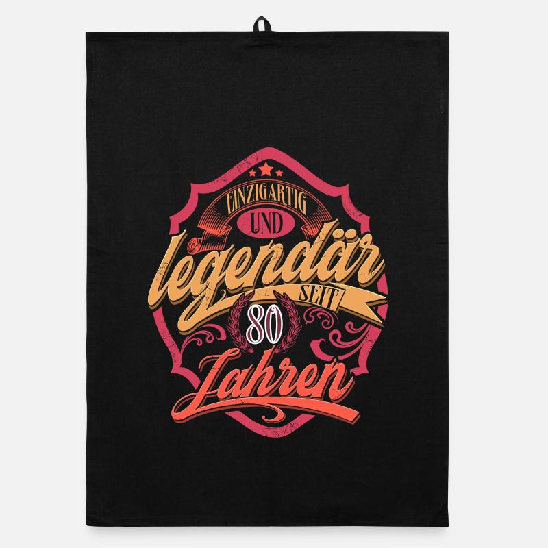 80. Geburtstag Organic Geschirrtuch