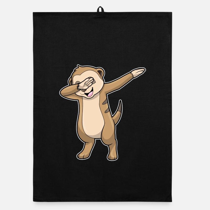 Suricate au hip hop danse Dab Torchon bio
