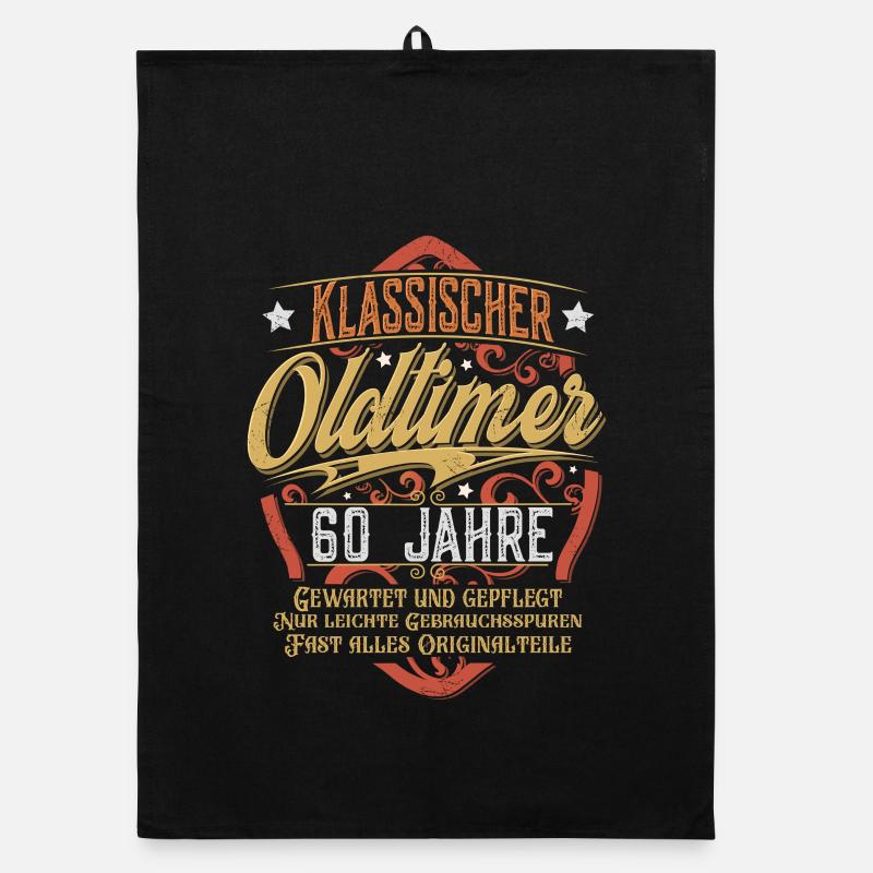 60. Geburtstag Oldtimer Organic Geschirrtuch