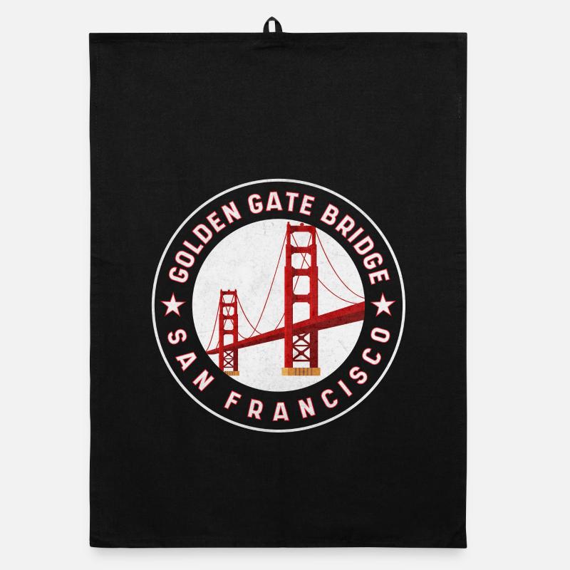 Golden Gate Bridge San Francisco Organic dish towel