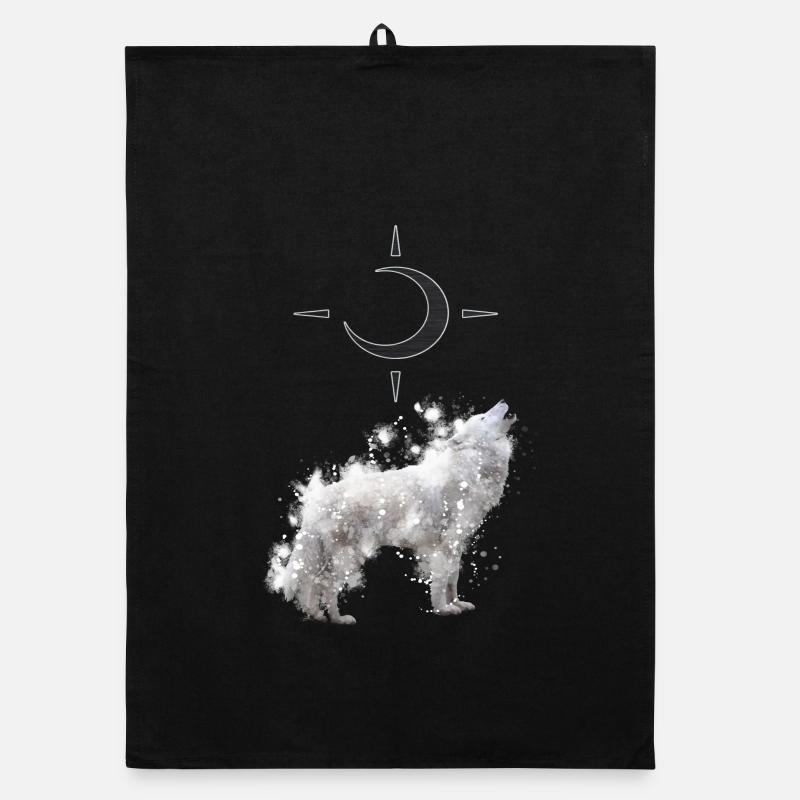 Wolf's Art with Crescent Organic dish towel