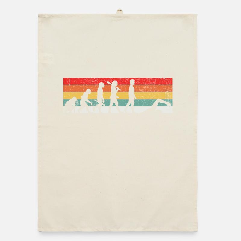 Schwimmen Schwimmer Evolution Organic Geschirrtuch