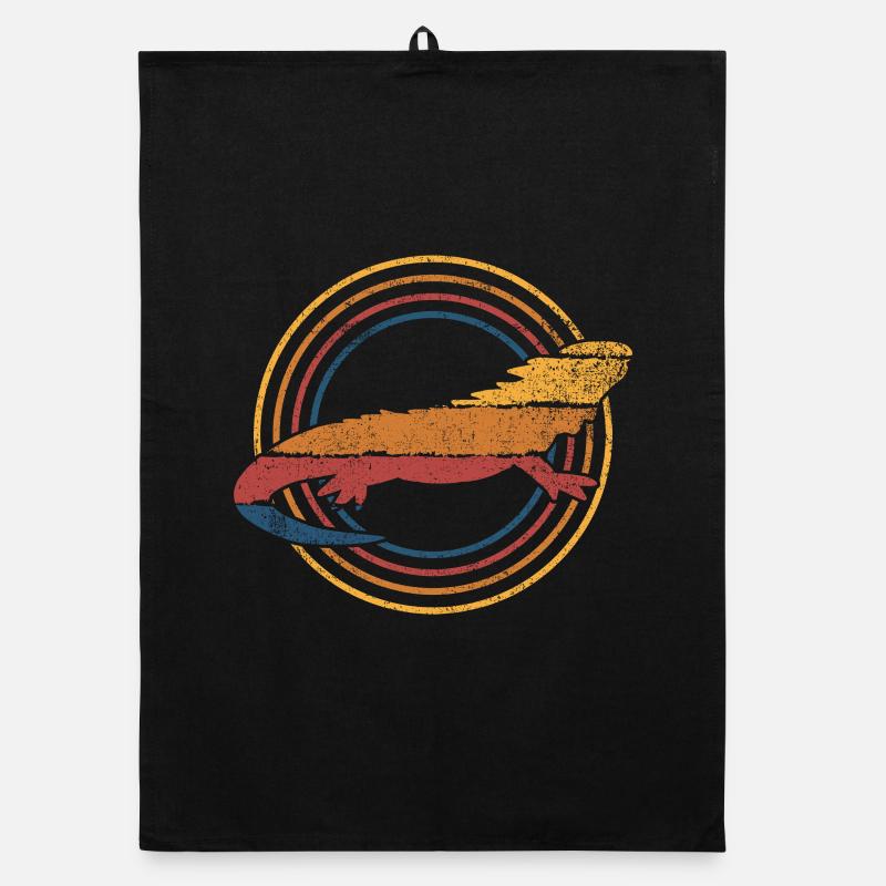 Leguan Eidechse Organic Geschirrtuch