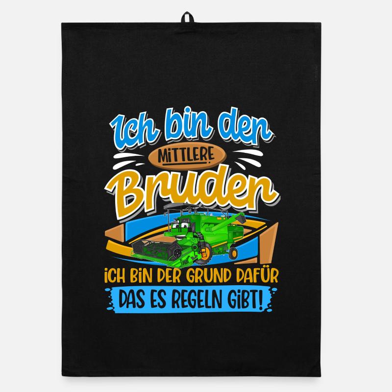Mähdrescher Mittlerer Bruder Organic Geschirrtuch