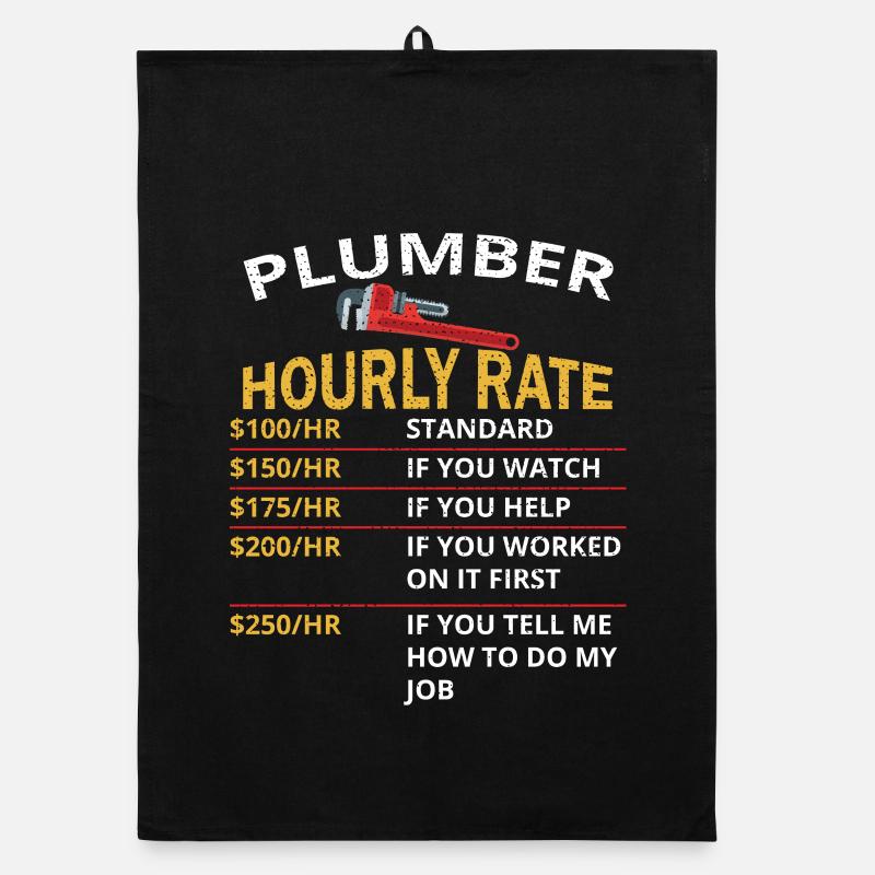 Plumber Hourly Rate Gift For Plumber Organic dish towel