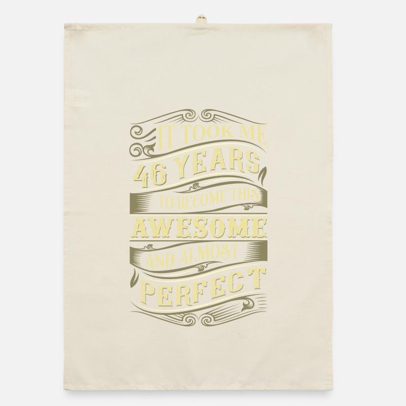 46th birthday Organic dish towel