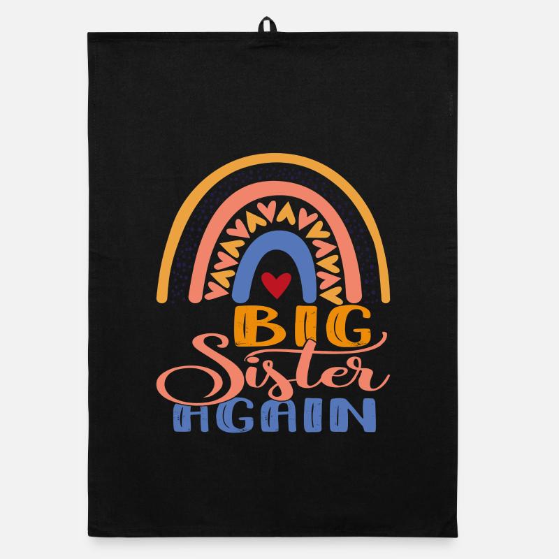 Große Schwester Geschenk Big Sister Again Organic Geschirrtuch