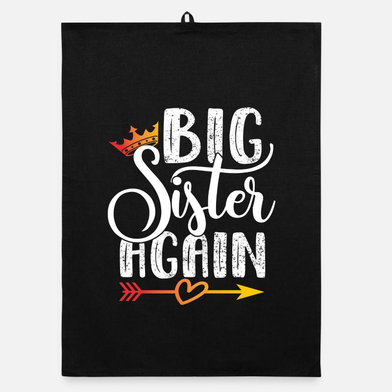 Große Schwester Geschenk Big Sister Again Organic Geschirrtuch