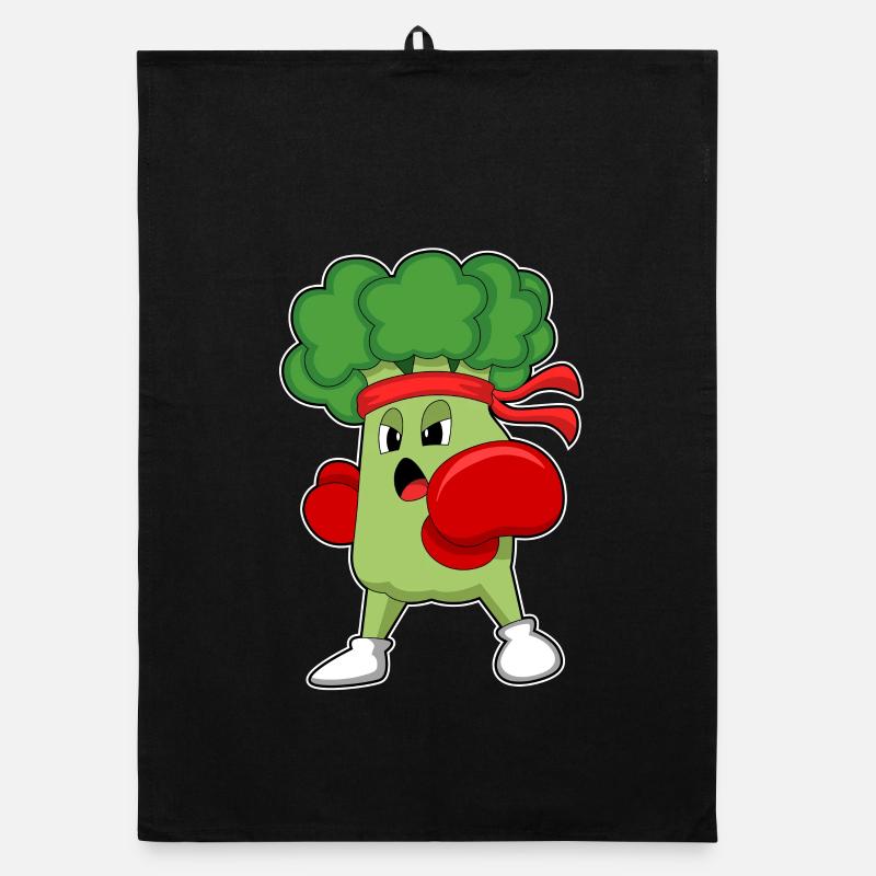 Brocoli lors de la boxe avec des gants de boxe Torchon bio