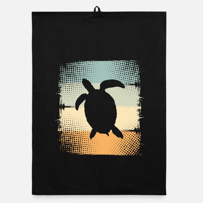 Tortue - Torchon bio - noir
