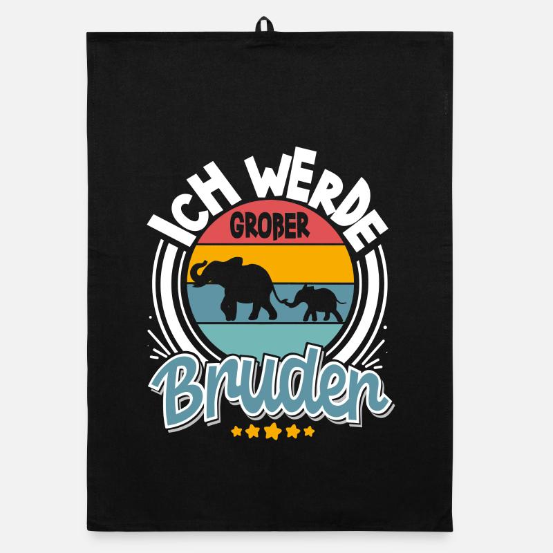 Ich Werde Großer Bruder Organic Geschirrtuch