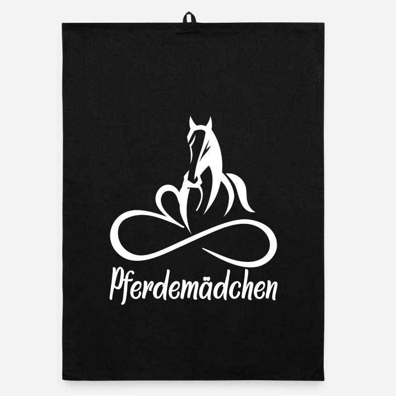 Pferdemädchen Unendlichkeit Logo Organic Geschirrtuch